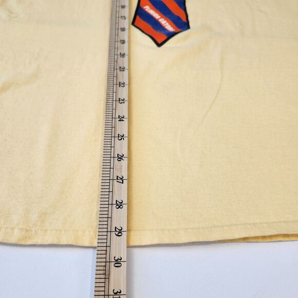Gildan Men's Florida Gators T-Shirt Yellow w/ Blue & Orange Tie & Logo XL Cotton - Picture 4 of 7